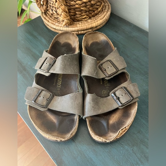 BIRKENSTOCK Arizona Taupe Oiled Leather, Tobacco Brown, 43. - Picture 1 of 9